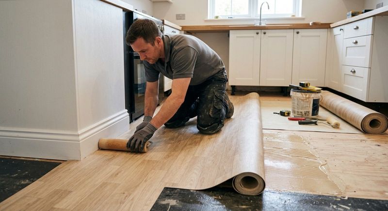 Sheet Linoleum Installation in Houston, TX