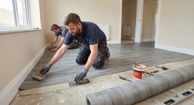 Sheet Linoleum Installation in Houston, TX